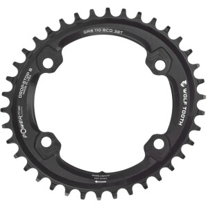 Image of Wolf Tooth Elliptical Chainring 38T 110 4-Bolt Drop-Stop B Black