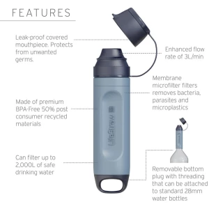 Image of LifeStraw Peak SOLO Water Filter - Blue Mountain