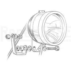 Image of Rene Herse Light Mount for adjustable 7mm rack strut (Right)