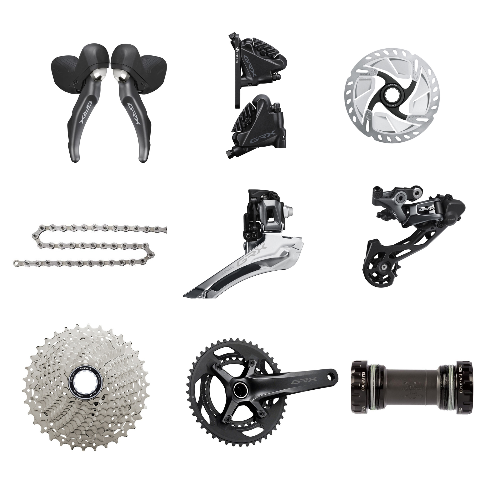 Shimano GRX Groupset RX810 2x11 Speed 175mm Cranks | Off
