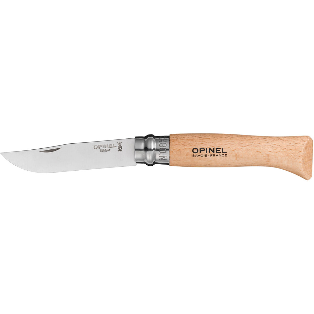 Image of Opinel Picnic + Set with Stainless Steel Knife No. 8, Fork, Spoon and Microfibre Towel Case