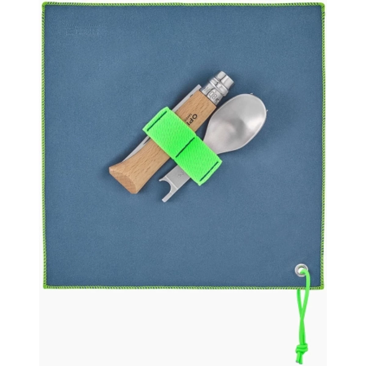 Image of Opinel Picnic + Set with Stainless Steel Knife No. 8, Fork, Spoon and Microfibre Towel Case