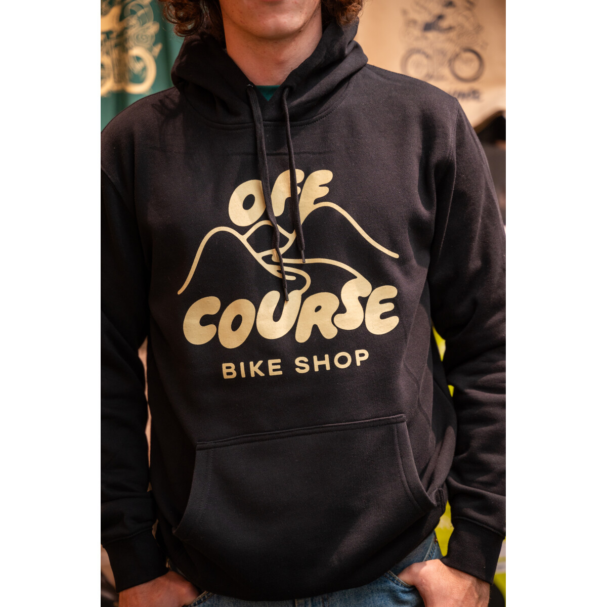 Image of Off Course Mountains Hoodie Black