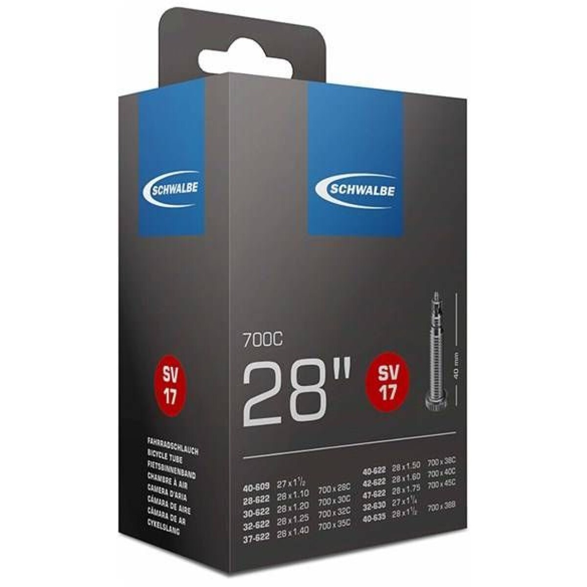 Image of Schwalbe Tube SV17  700c x 28-45c 150g