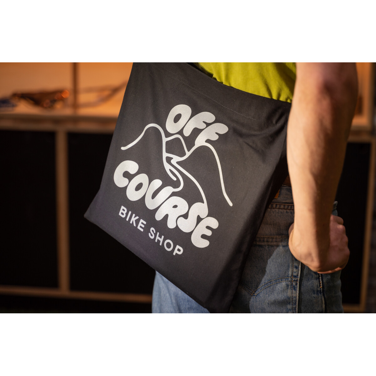 Image of Off Course Bike Shop Musette - Black/Reflective