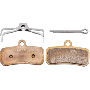 Image of Shimano D02S-MX Metal pad and spring with split pin (pair), for 4-piston calipers