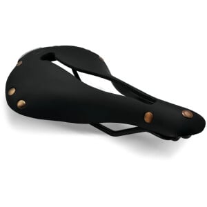 Image of Selle Anatomica R1 Rubber Saddle Black with Copper Rivets