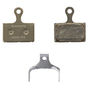 Image of Shimano R9270 K05S-RX Disc Brake Pad and Spring Resin Compound Stainless Steel Back Plate One Pair