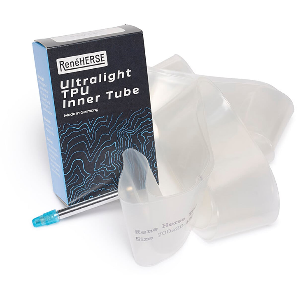 Image of Rene Herse Ultralight TPU Inner Tube 700c x 30-48 mm 70mm Black Valve