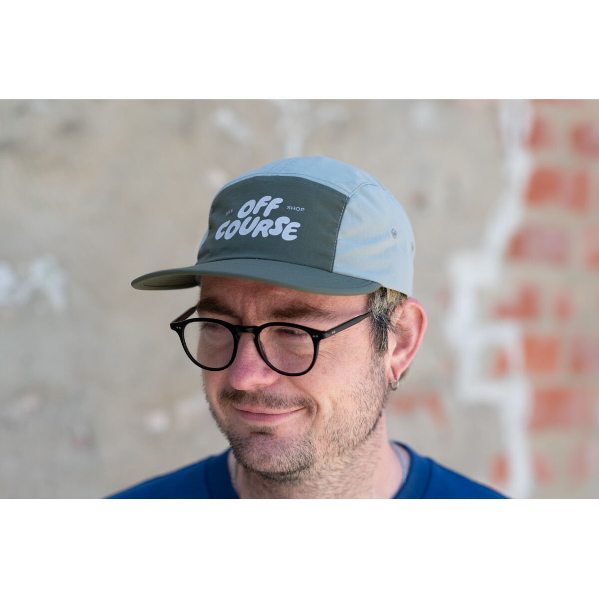 Image of Off Course Bike Shop Two-Tone Action Cap - Olive/Eucalyptus