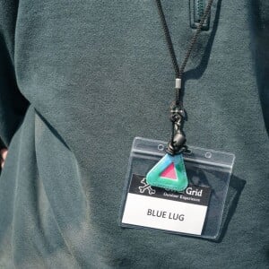 Image of Blue Lug Reflective Mini Triangle - Earth Dye