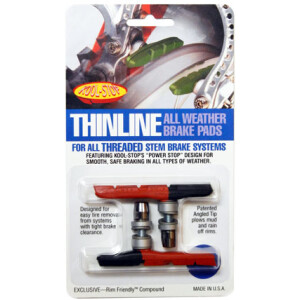 Image of Kool-Stop Thinline Brake Pads Threaded Black