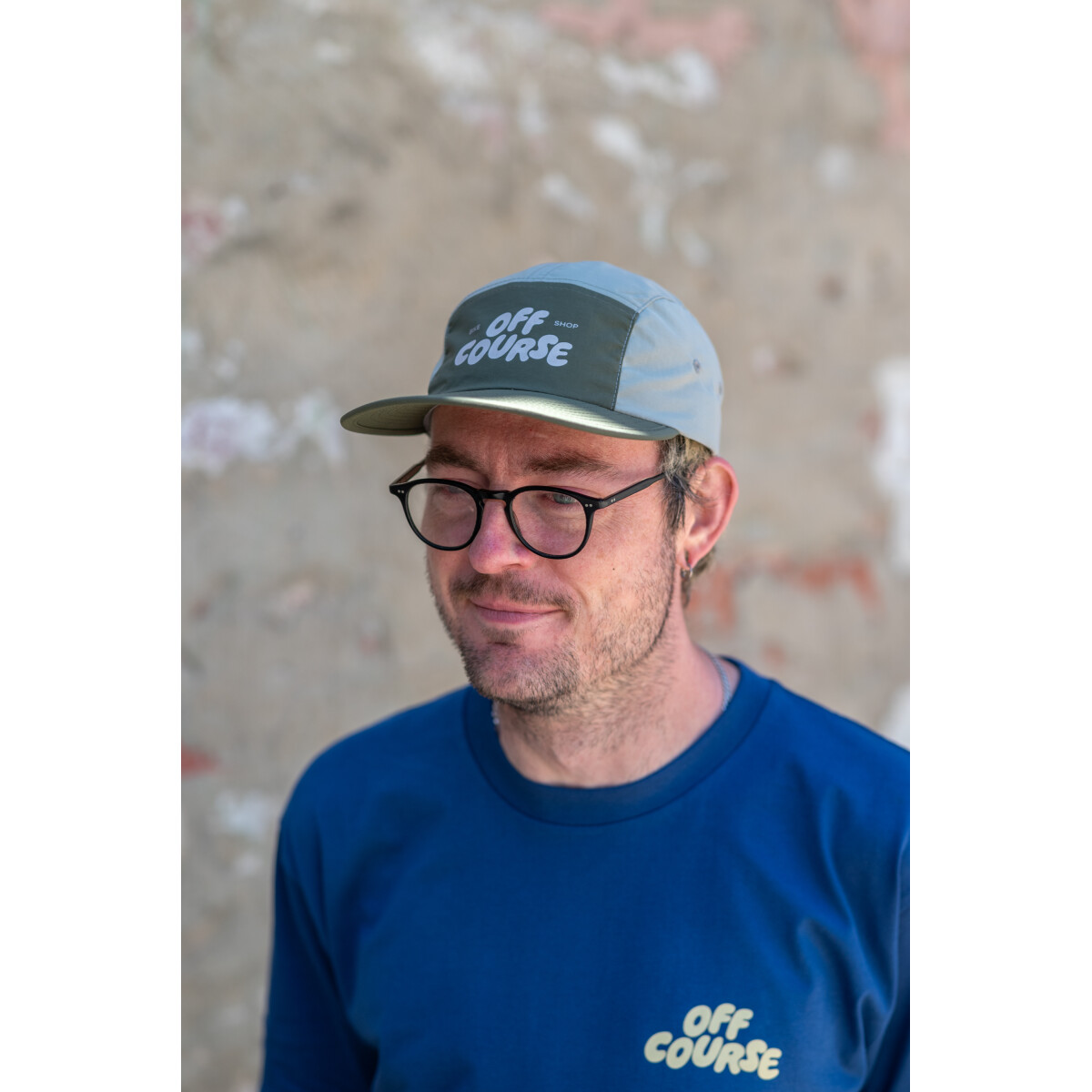 Image of Off Course Bike Shop Two-Tone Action Cap - Olive/Eucalyptus