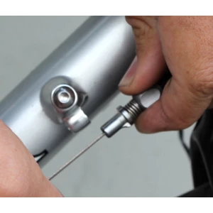 Image of IRD Downtube Cable Stops with Barrel Adjuster Silver