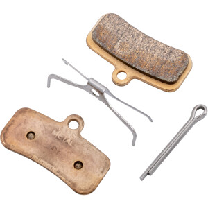 Image of Shimano D02S-MX Metal pad and spring with split pin (pair), for 4-piston calipers