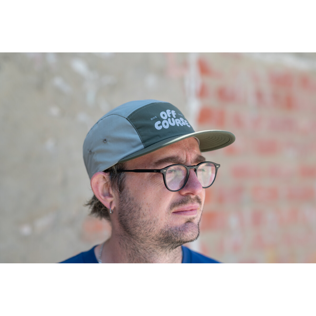 nibig4y7uvtjpldrhi5s.jpg Image of Off Course Bike Shop Two-Tone Action Cap - Olive/Eucalyptus