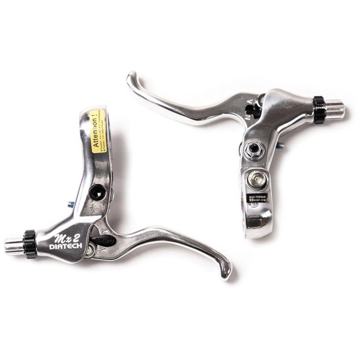 Image of Dia-Compe MX-2 Brake Levers Blue Lug Special - Polished Silver