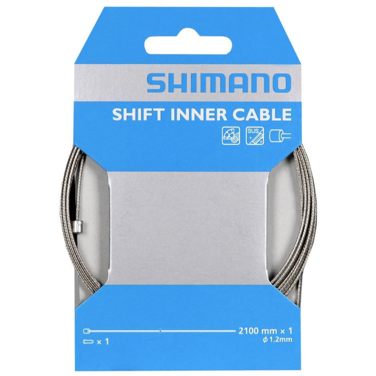 Image of Shimano Shift Inner Cable 2100 x 1.2mm Stainless