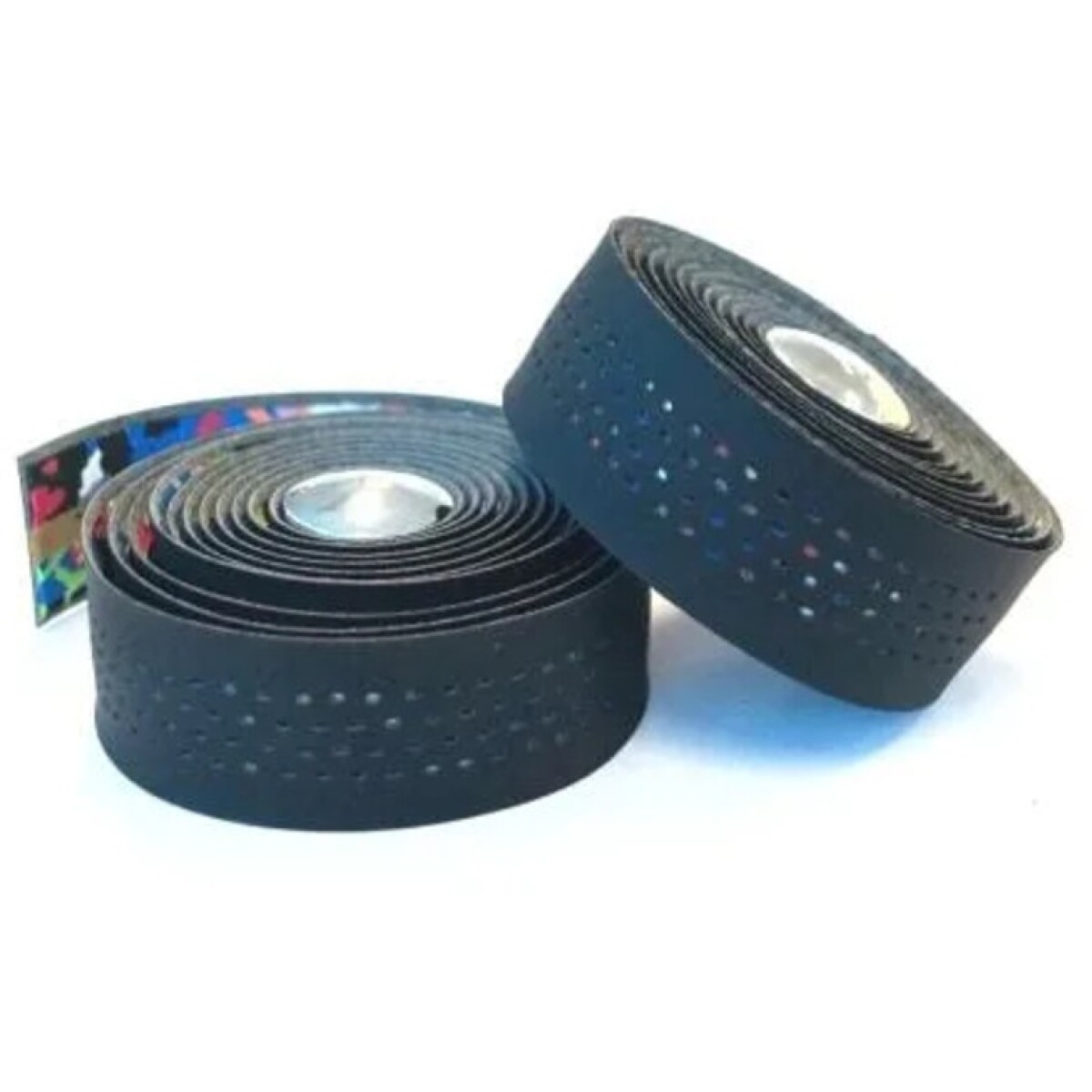 Image of Velo Bartape Microfibre Black with Multi Colour Holes