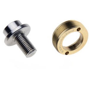 Image of White Industries Square Taper Self-Extracting Crank Bolt with Bronze Cap (Single)