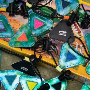 Image of Blue Lug Reflective Mini Triangle - Earth Dye