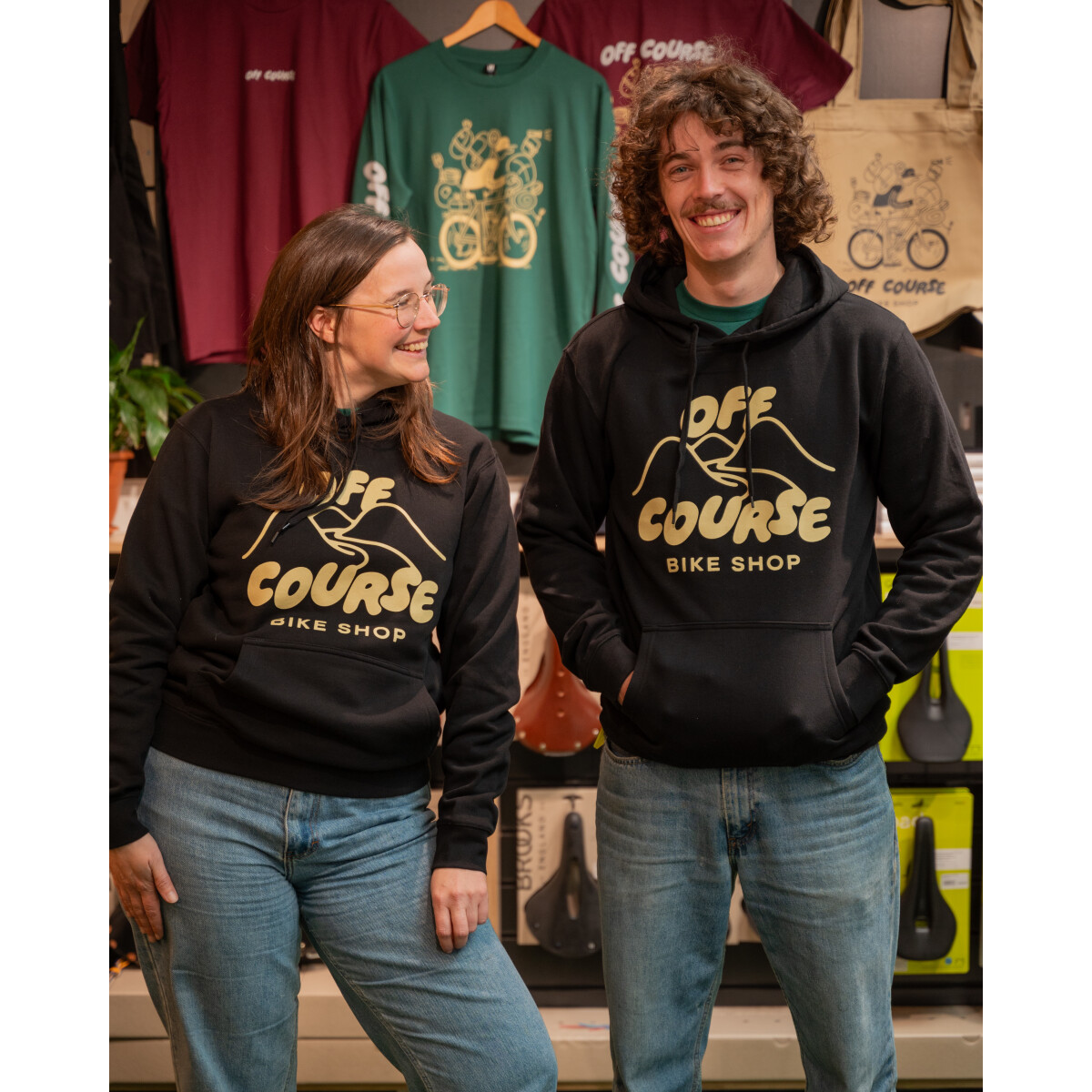 Image of Off Course Mountains Hoodie Black