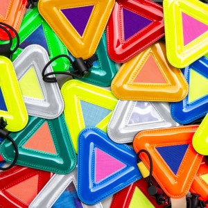 Image of Blue Lug Reflective Larger Triangle - RANDOM Assorted Colours