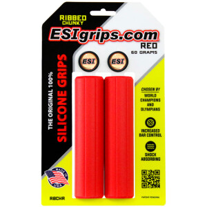 Image of ESI Ribbed Chunky Grips Red