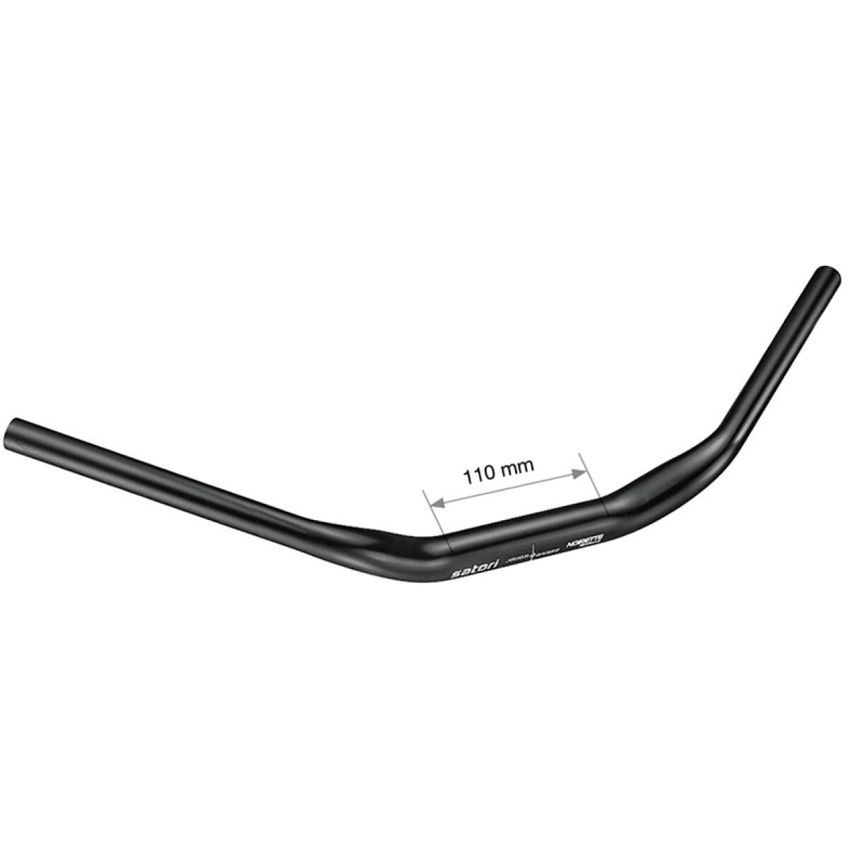 Image of Satori Noirette Seagull Handlebar Alloy 31.8mm 680mm 40mm Rise 40deg Sweep Black