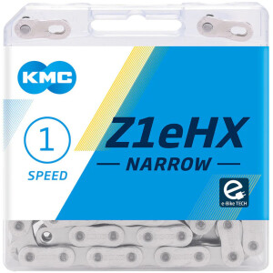 Image of KMC Z1 eHX 1/2" x 3/32" Single Speed Chain