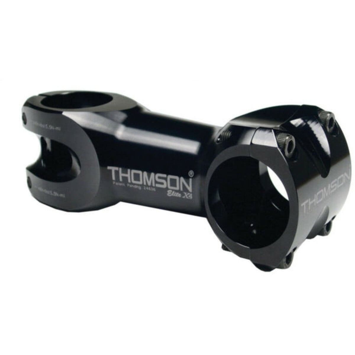 yfqnuceybiuxjyy0midh.jpg Image of Thomson Elite 31.8mm X4 Stem 1 1/2in 75mm Clamp +/-0, 1.5" Black for Lefty