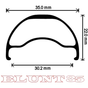 Image of Velocity Blunt 35 700c Disc Rim 32H Polished Silver