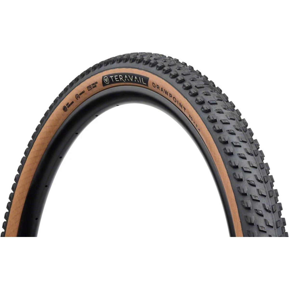 Image of Teravail Drawpoint Tyre 29 x 2.4 Tubeless Folding Tan Durable Grip Compound