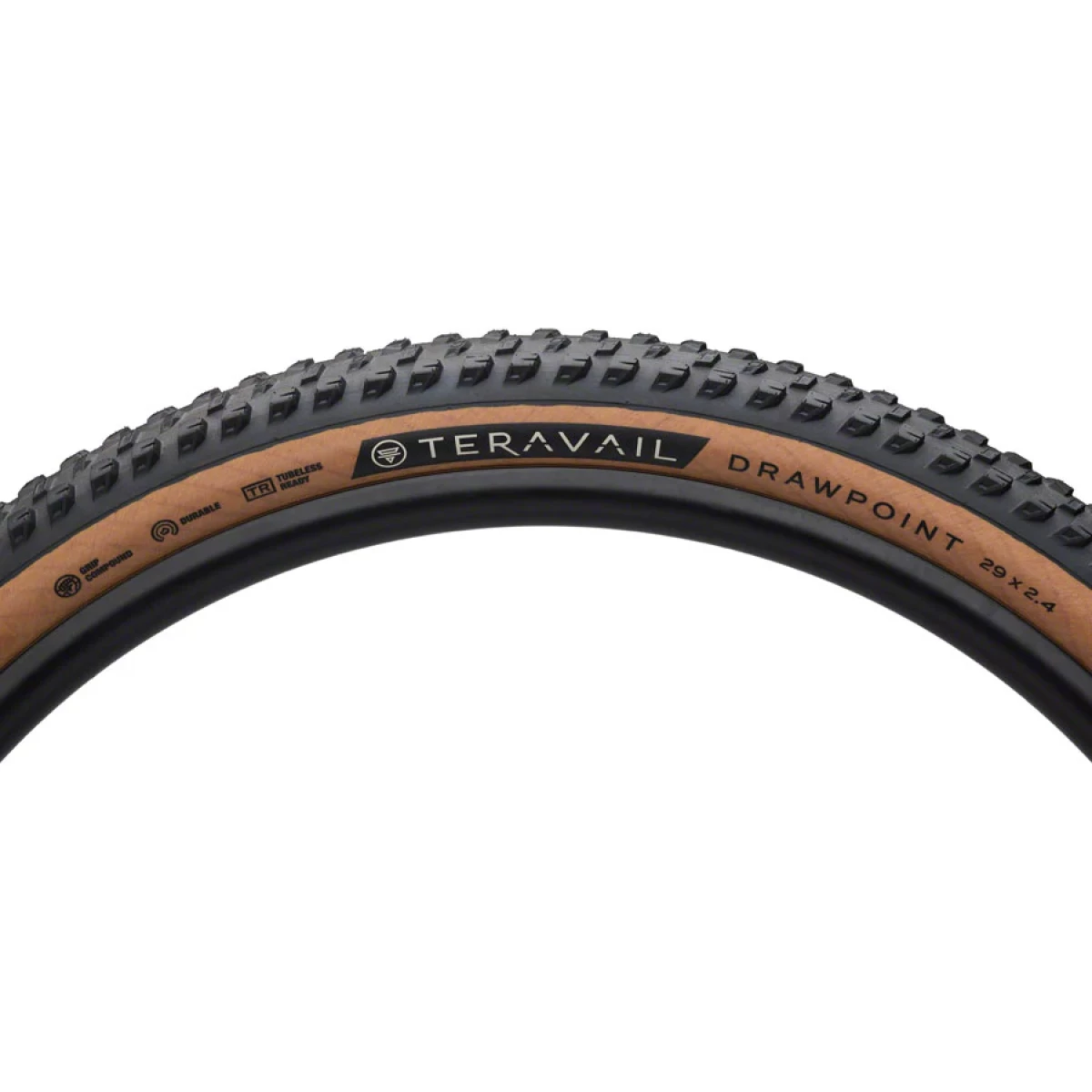 Image of Teravail Drawpoint Tyre 29 x 2.4 Tubeless Folding Tan Durable Grip Compound