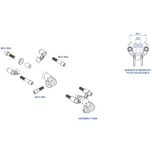 Image of Ritchey Universal Stem Mount for Supernova Lights - Fits C-220 and 4-Axis 44 stems Black