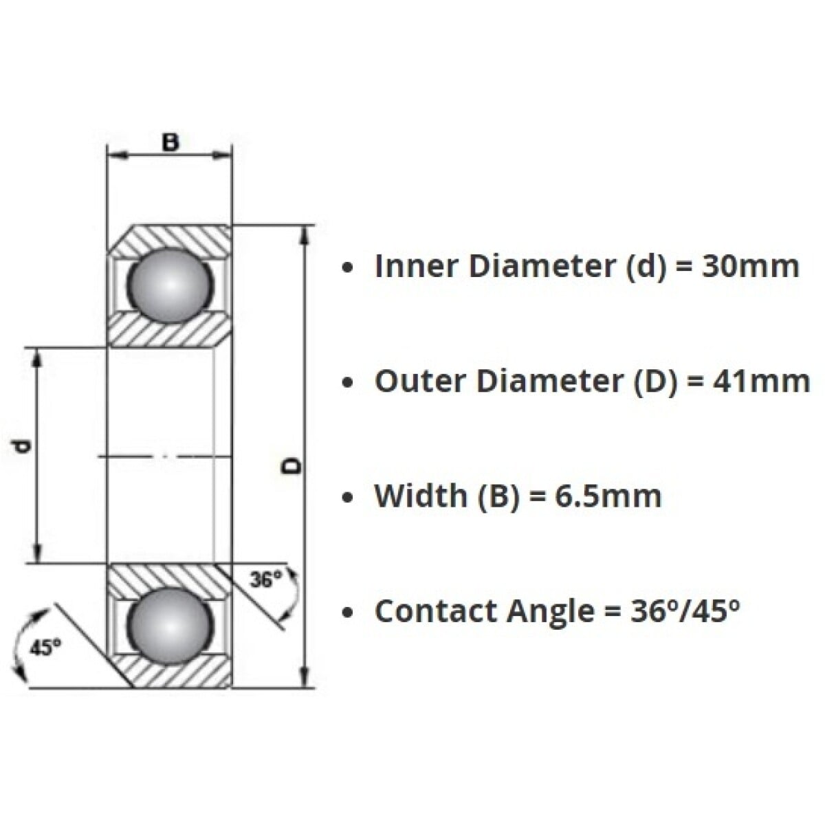 Image of Cane Creek HELLBENDER LITE ALLOY Bearing 1-1/8 inch (IS41) (41.0mm) (36/45) Fits Cane Creek Only (BAA2151A)