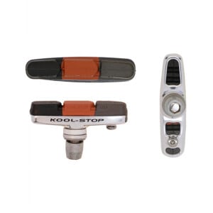 Image of Kool Stop - Cross Pad - Brake Pads with Threaded Light Weight Silver Holder - KS-CXT