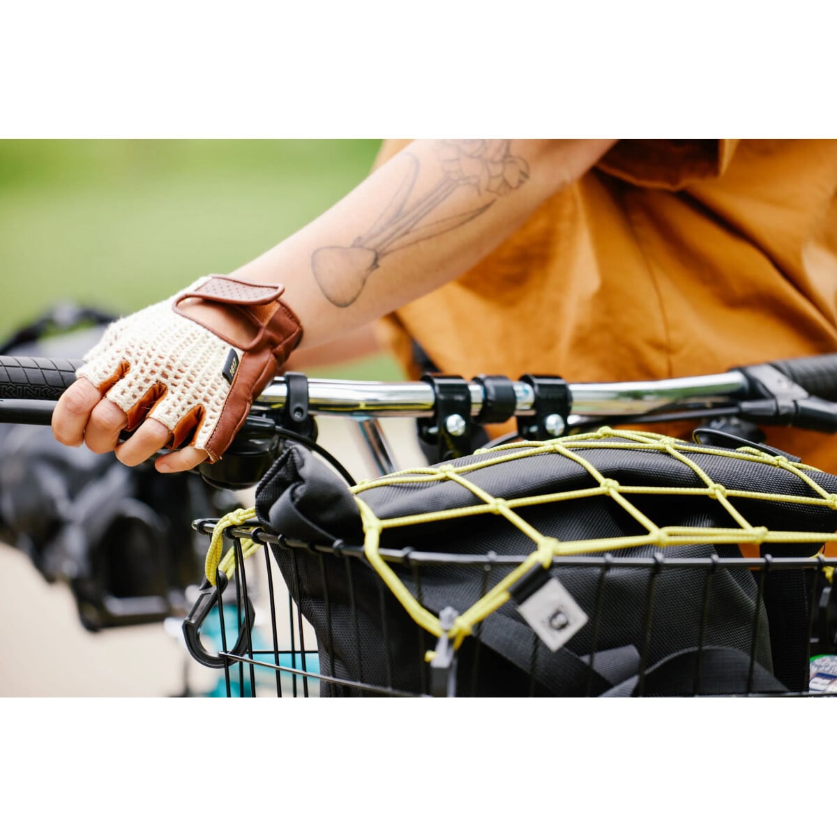 Image of PDW 1817 Fingerless Cycling Gloves Natural/Brown