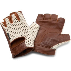 Image of PDW 1817 Fingerless Cycling Gloves Natural/Brown