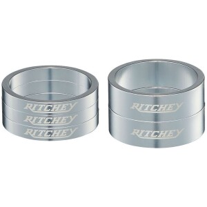 Image of Ritchey Classic Headset Spacers 1 1/8 Silver (2 x 10mm, 3 x 5mm)