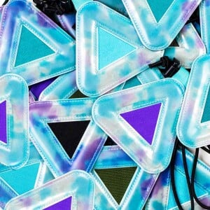 Image of Blue Lug Reflective Larger Triangle - Sherbet