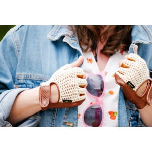 Image of PDW 1817 Fingerless Cycling Gloves Natural/Brown