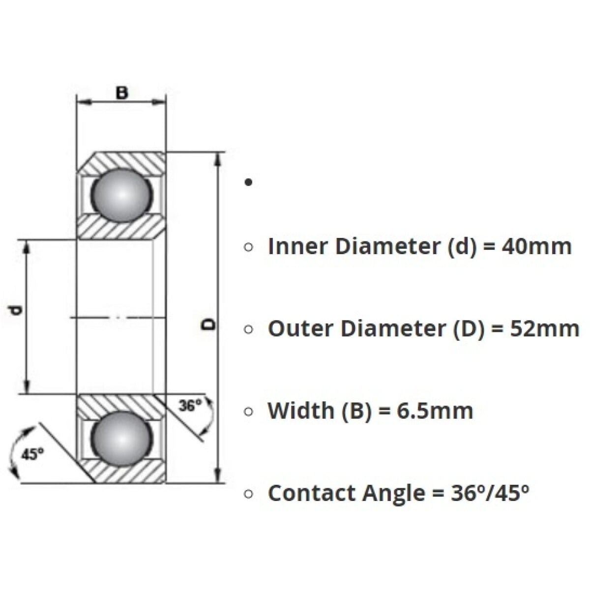 Image of Cane Creek HELLBENDER LITE ALLOY Bearing 1-1/2 inch (IS52) (52.0mm) (36/45) Fits Cane Creek Only (BAA2153A)