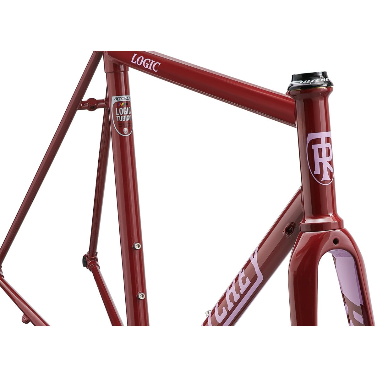 Image of Ritchey Road Logic Classic Frame Kit Red w/Pink Logo