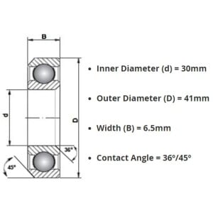 Image of Cane Creek ZN40-Bearing 41mm Zinc Plated 36/45