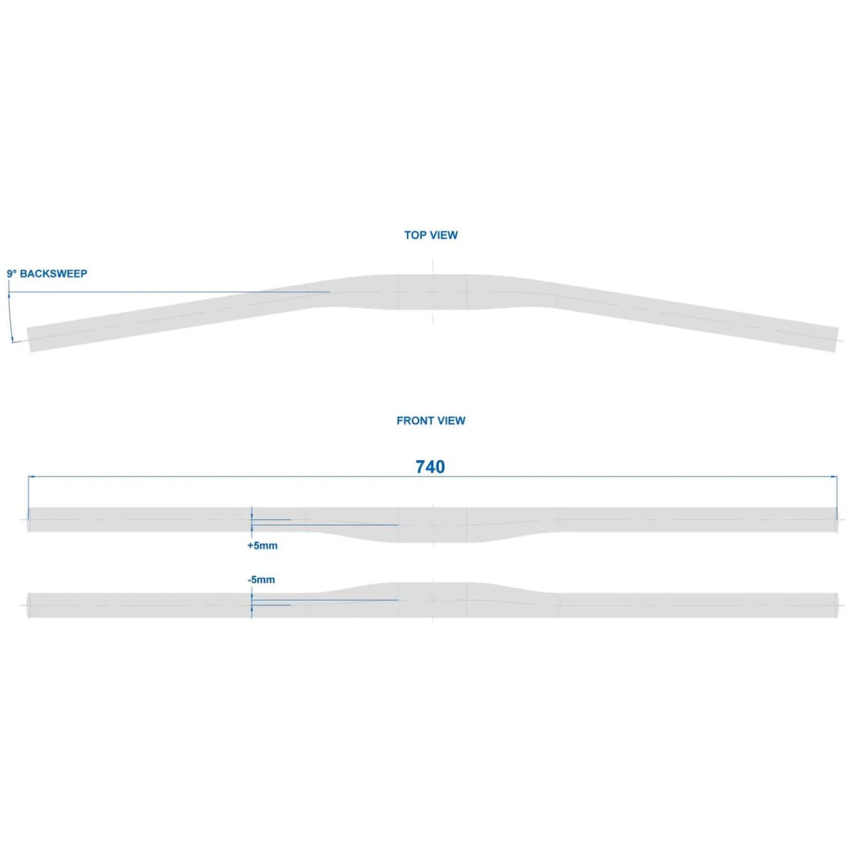 Image of Ritchey RL1 Flat Bar 9Deg/31.8mm/740mm BB Black