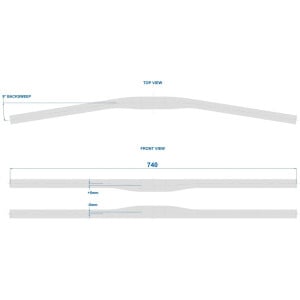Image of Ritchey RL1 Flat Bar 9Deg/31.8mm/740mm BB Black