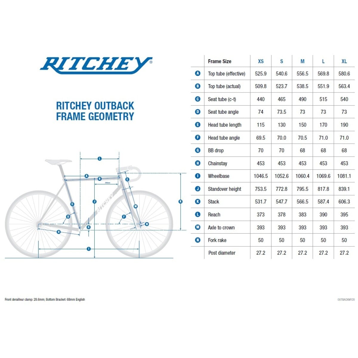 Image of Ritchey Outback V3 DI2 Frameset Grey/White