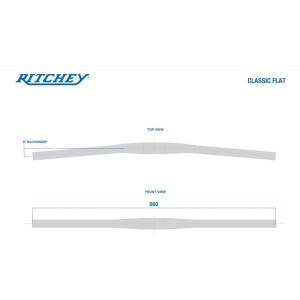 Image of Ritchey Classic Flat Bar High Polish 31.8mm 560mm 5deg Silver