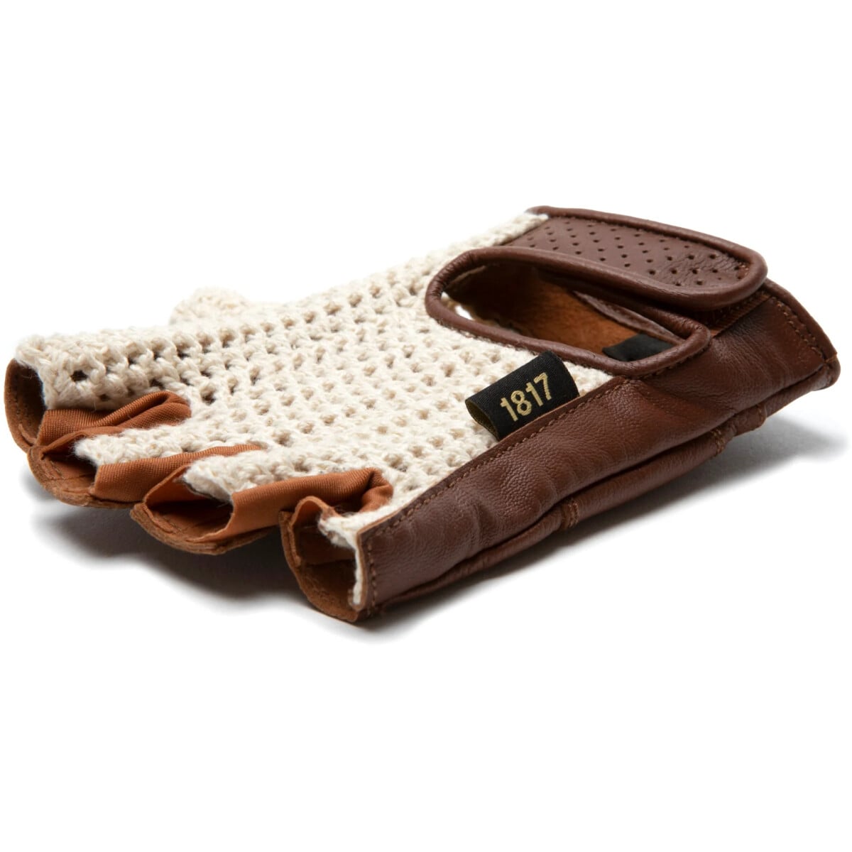 Image of PDW 1817 Fingerless Cycling Gloves Natural/Brown